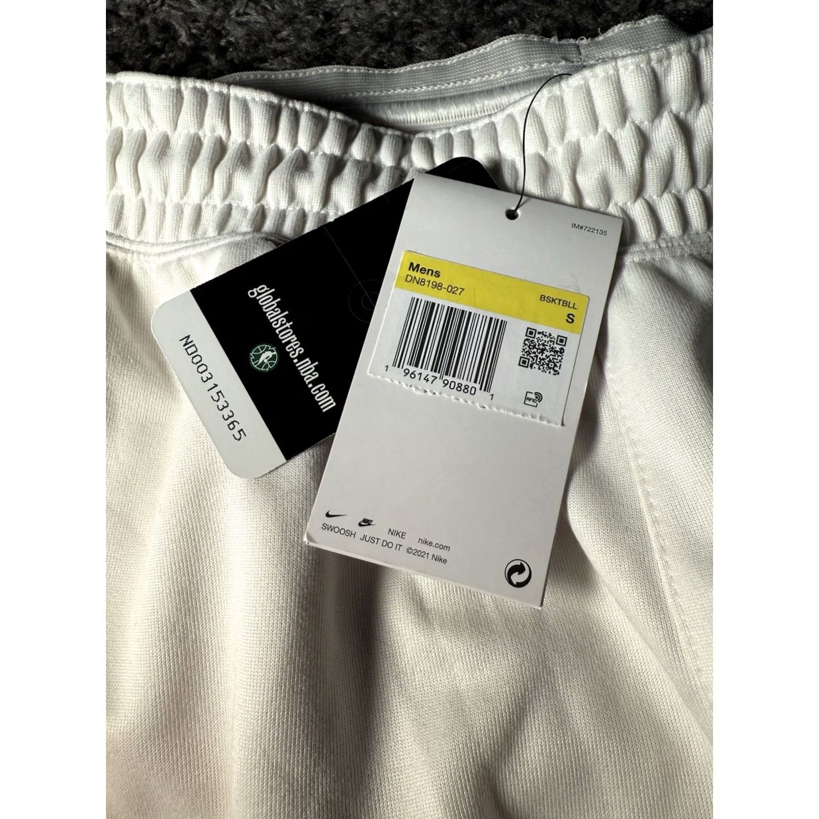 Nike Nike NBA Philadelphia 76ers Sixers PE Game Sweatpants Team Issue Mens Small White Dri-FIT Sweatpants Size US 29 - 3 Thumbnail