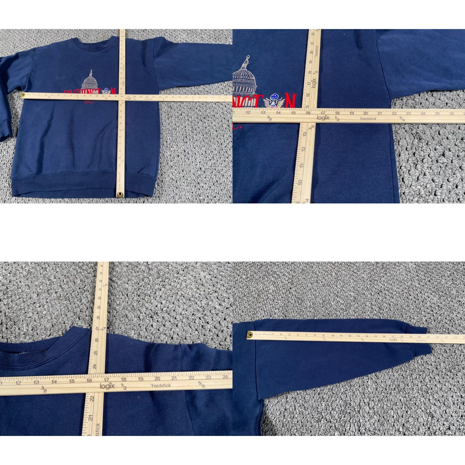 Vintage VINTAGE King Sweatshirt Adult Large Washington DC Capitol Embroidered USA Made Capita Size US L / EU 52-54 / 3 - 8 Thumbnail