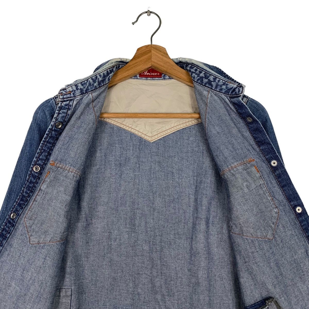 Avirex AVIREX Four Pocket Washed Denim Jacket #0185-C9 Size S / US 4 / IT 40 - 11 Thumbnail