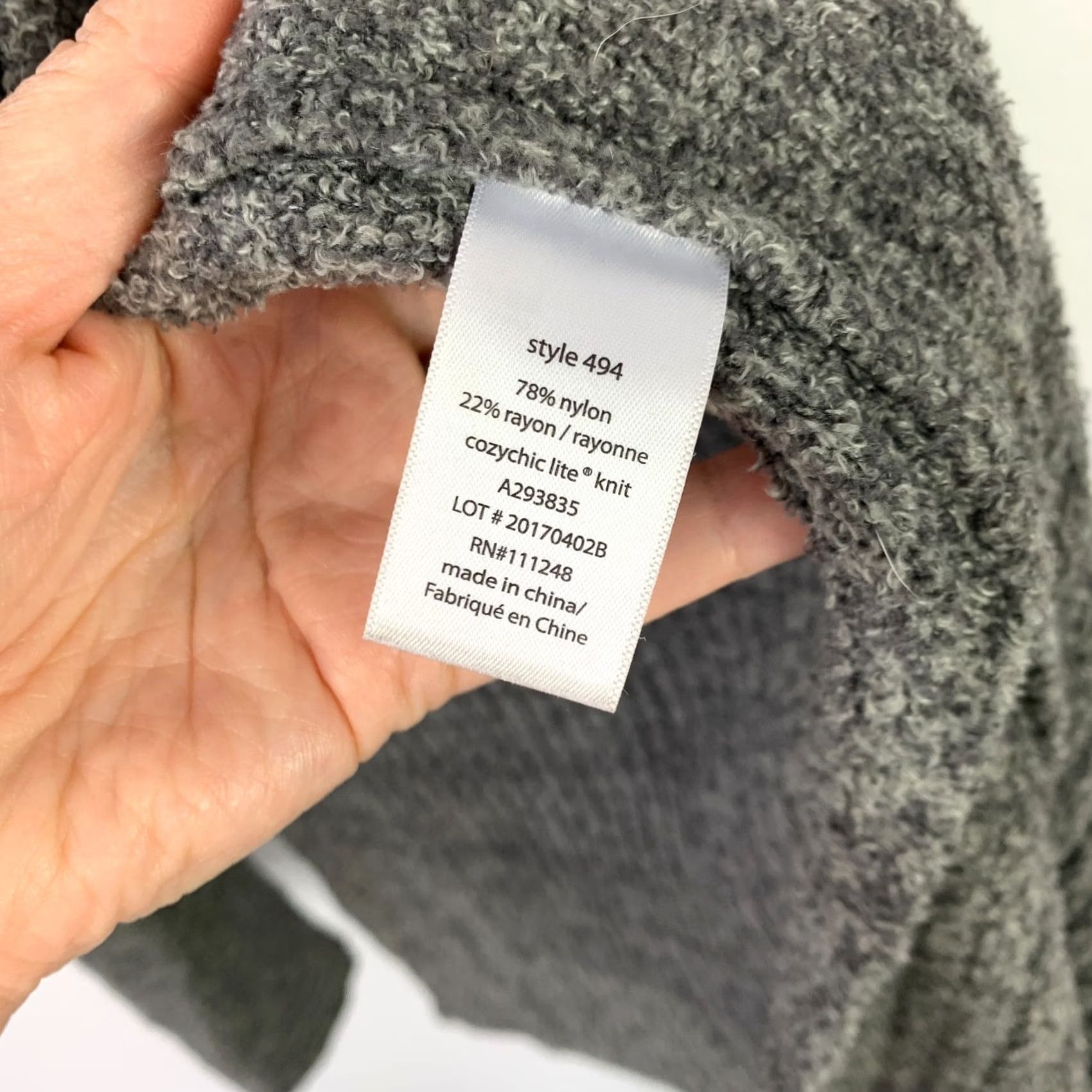 Vintage Barefoot Dreams Cardigan | Lightweight Open Front Knit | Dark Gray | Small | Women | Fall Winter Spring | Regular Fit Size S / US 4 / IT 40 - 6 Thumbnail