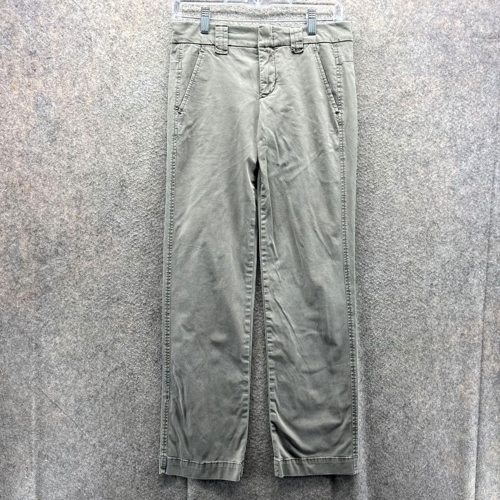 Vince Vince Pants Womens 2 Gray Cotton Stretch Chino Straight Leg Casual Size 26" / US 2 / IT 38 - 2 Thumbnail