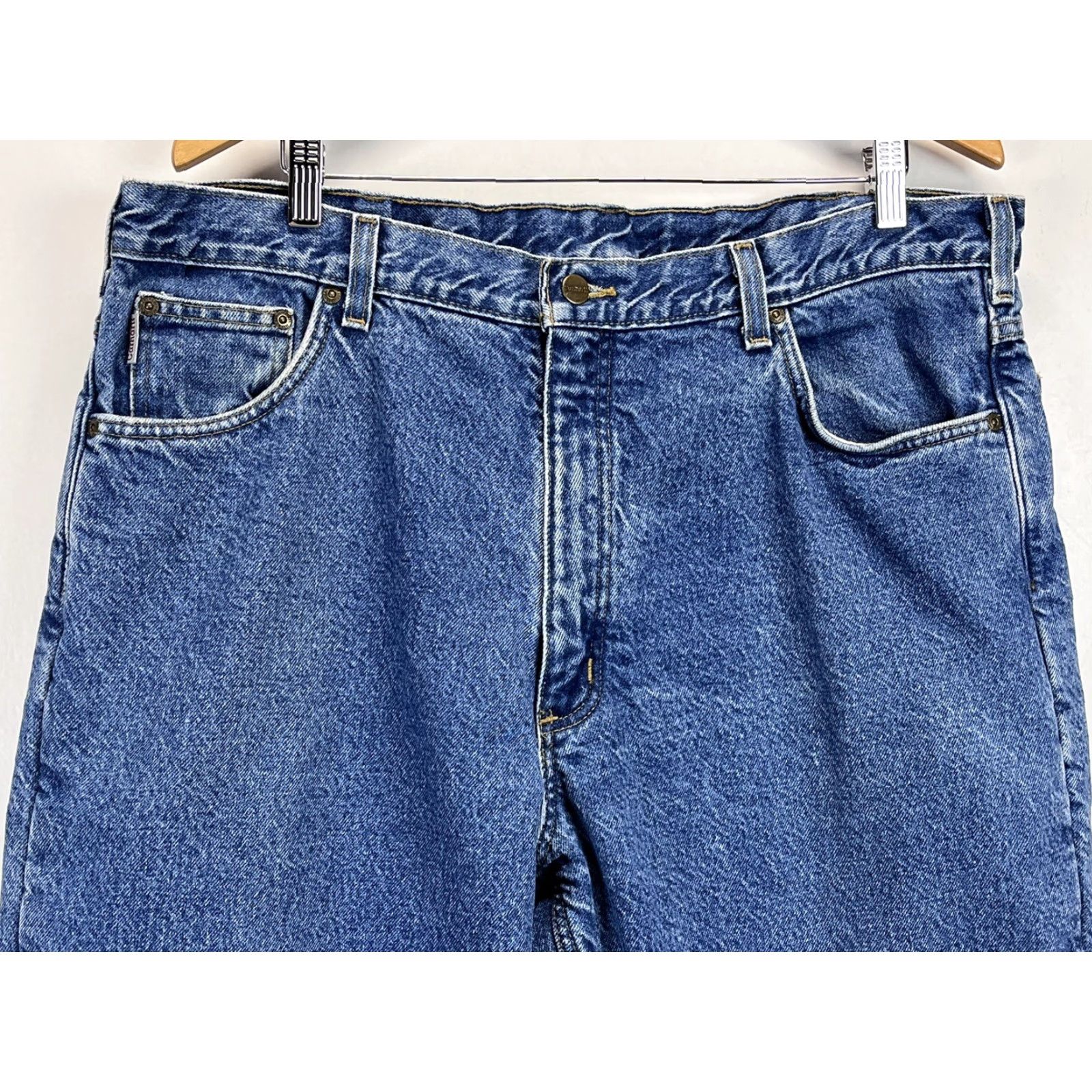 Carhartt Carhartt Fleece Lined Jeans Sz 40 x 30 Mens Blue Relaxed Fit Warm Size US 40 / EU 56 - 2 Thumbnail