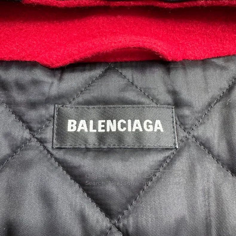 Balenciaga Balenciaga Leather Collar All-Over Printed Wool Blazer Size US S / EU 44-46 / 1 - 2 Thumbnail