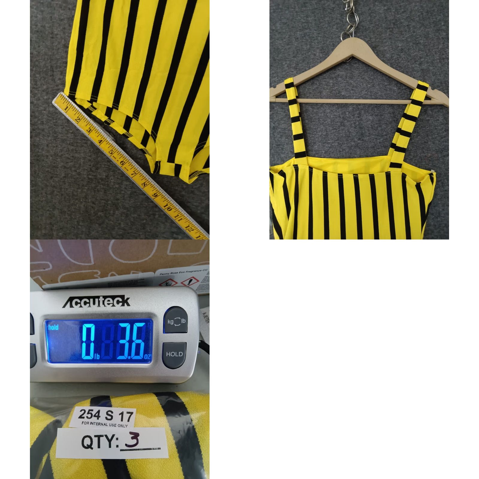 Vintage Codigo Women's One Piece Black Yellow Striped Swimsuit L Size ONE SIZE - 8 Thumbnail