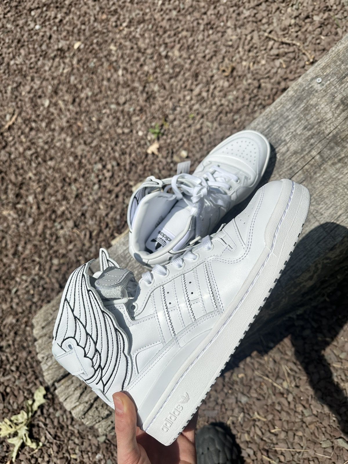 Adidas × Jeremy Scott Adidas Hi Forum Wings (White, sz 9.5) | Grailed