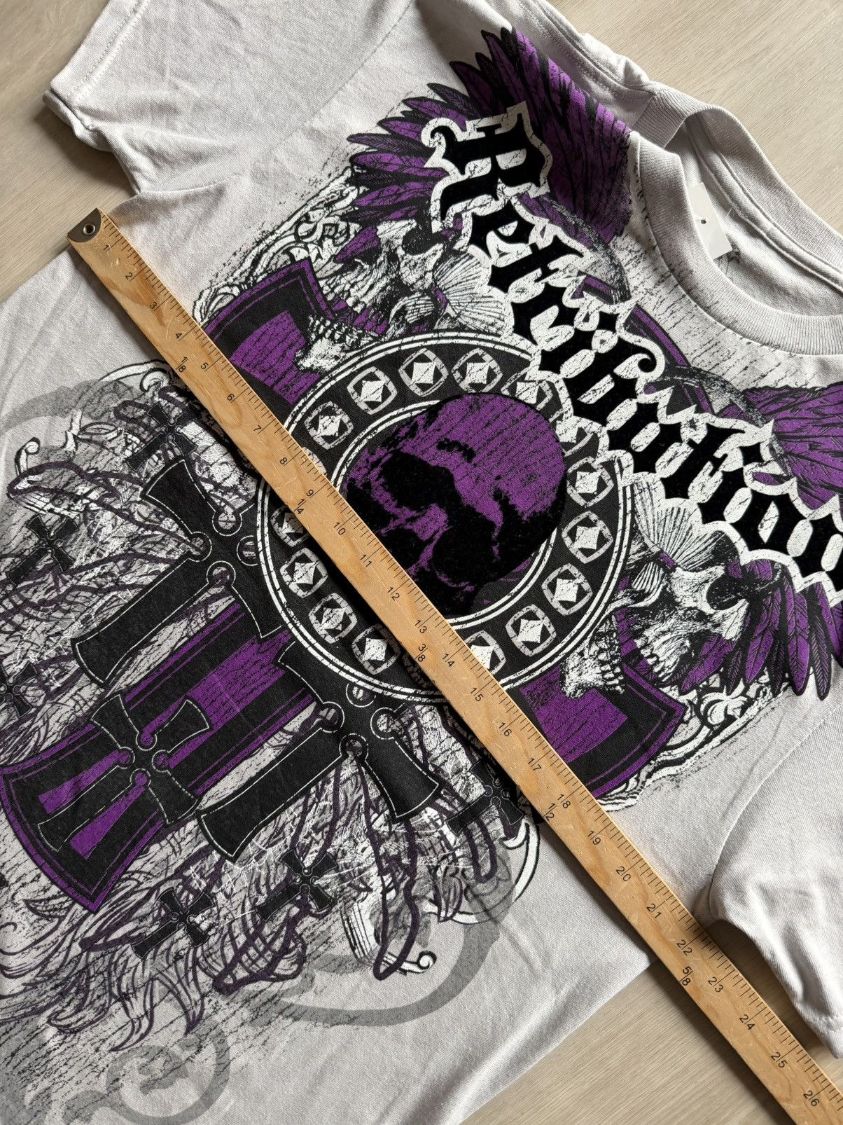 Chemistry Vtg Y2K Chemistry Double Sides Retribution Skull Cross Sz L Size US L / EU 52-54 / 3 - 4 Thumbnail