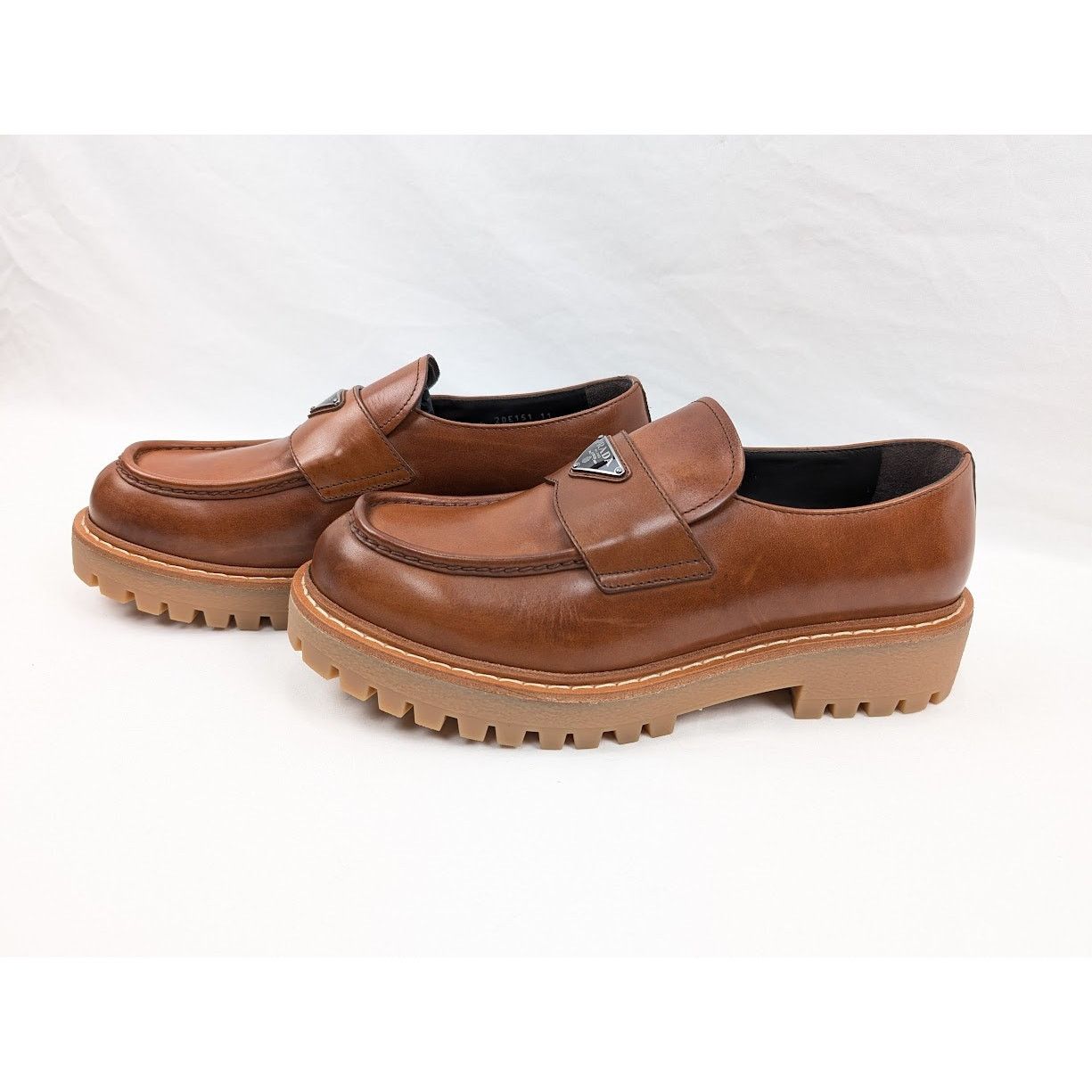 Prada o1rshd1 Calzature Uomo Shoes in Cognac Size US 12 / EU 45 - 15 Thumbnail