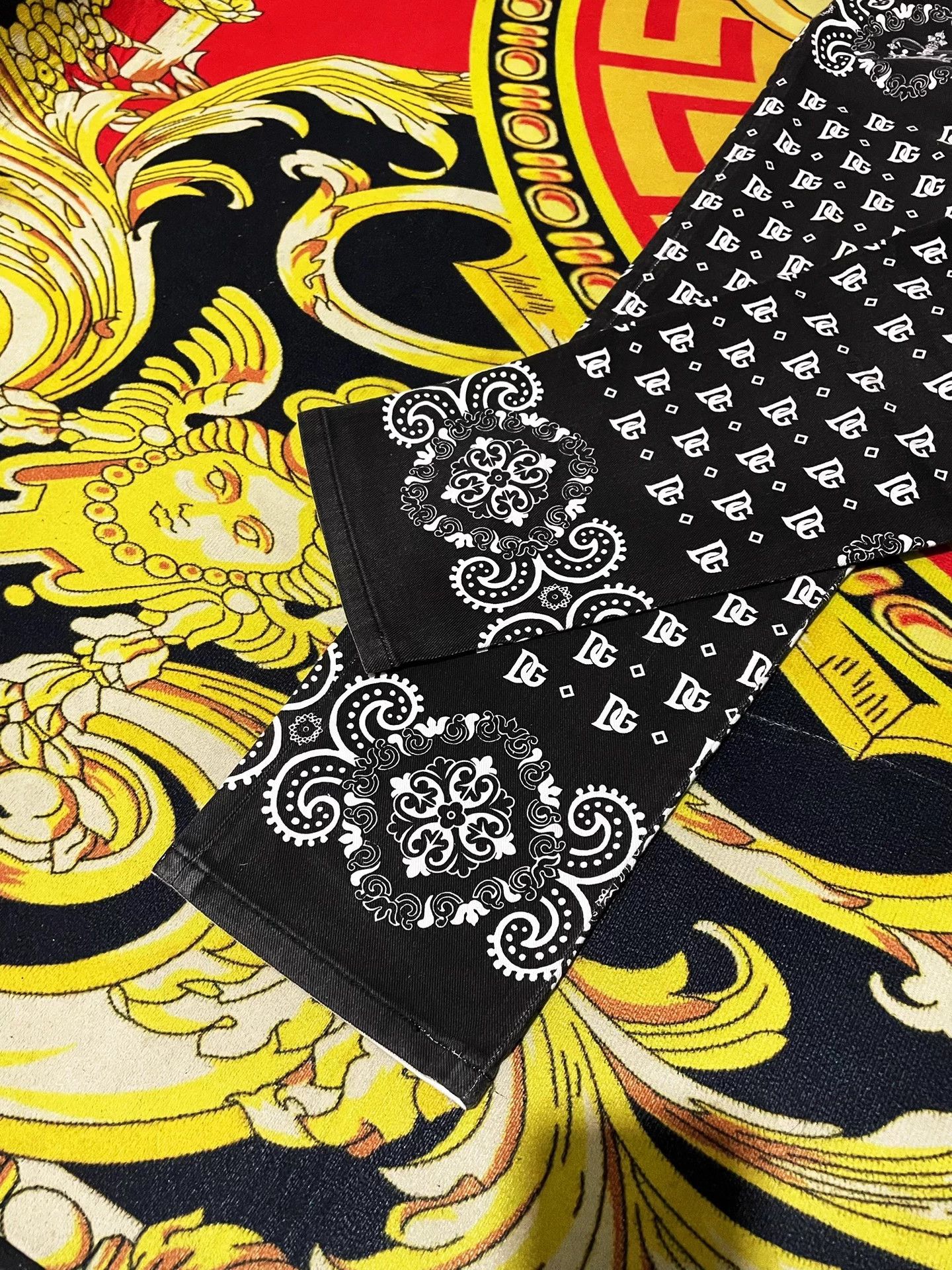 Dolce & Gabbana D&G Blog Crown Runway Patterned Jeans 54 Size US 38 / EU 54 - 6 Thumbnail