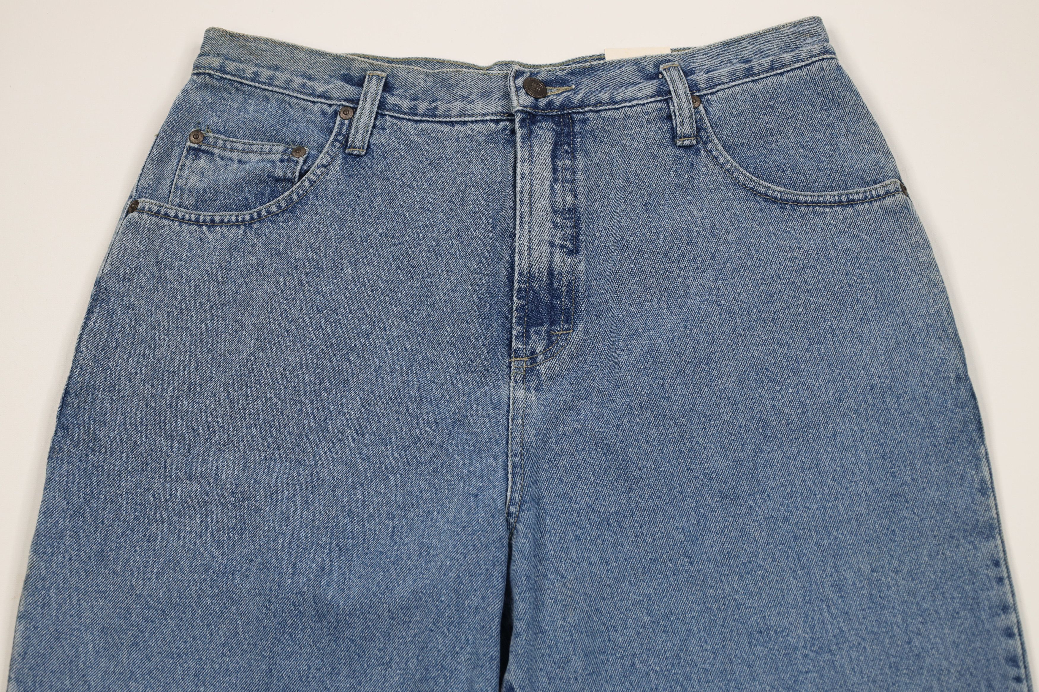Columbia Deadstock Vintage 90s Columbia Fit Denim Jeans Blue Cotton Size 38" / US 16 / IT 52 - 2 Thumbnail