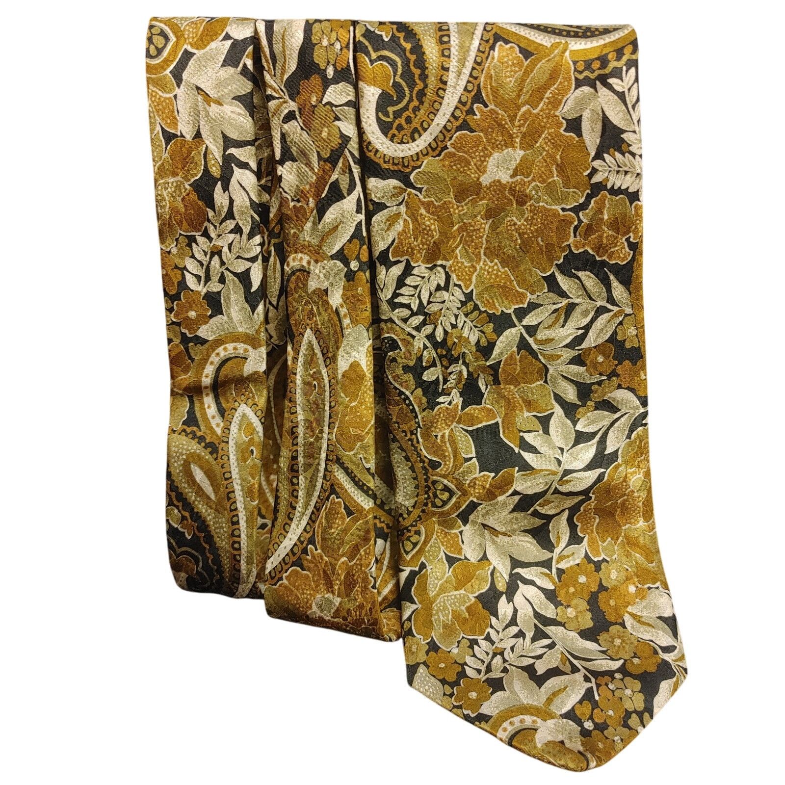 Other Vito Rofolo OS Handmade Silk Italy Gold/Black Paisley Tie Size ONE SIZE - 1 Thumbnail