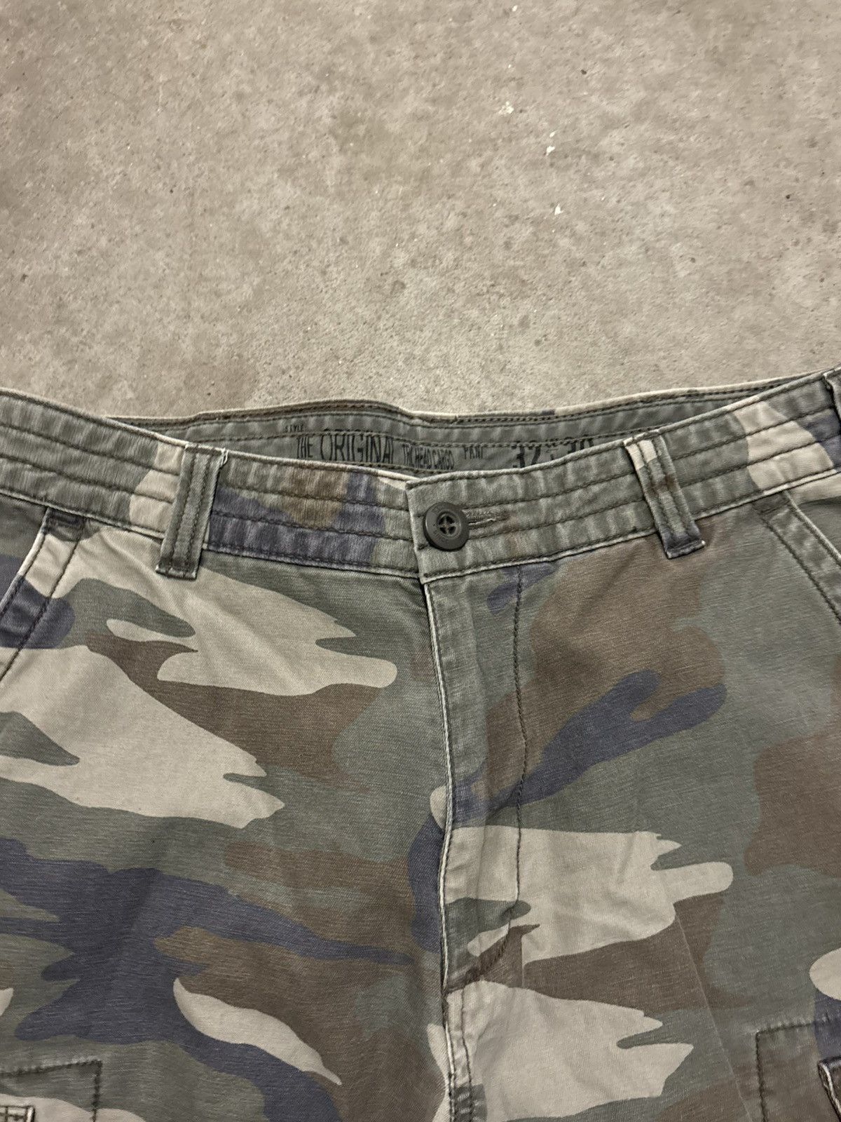 Redhead Vintage Y2K RedHead Men's Green Camo Denim Cargo Pants Size US 32 / EU 48 - 2 Thumbnail