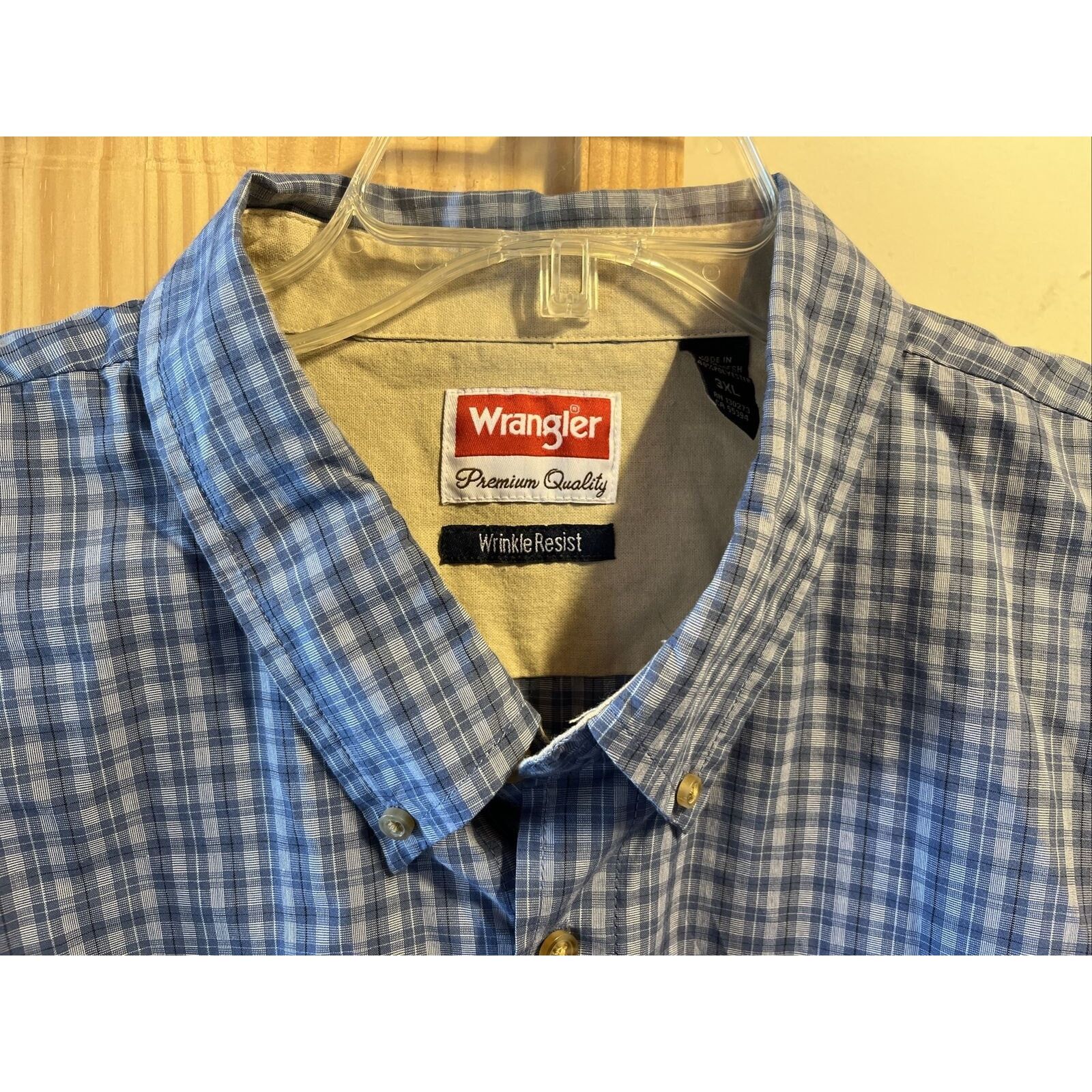 Wrangler Wrangler Premium Shirt Men’s 3XL Gray LS Check Western Shirt Size US XXL / EU 58 / 5 - 6 Thumbnail