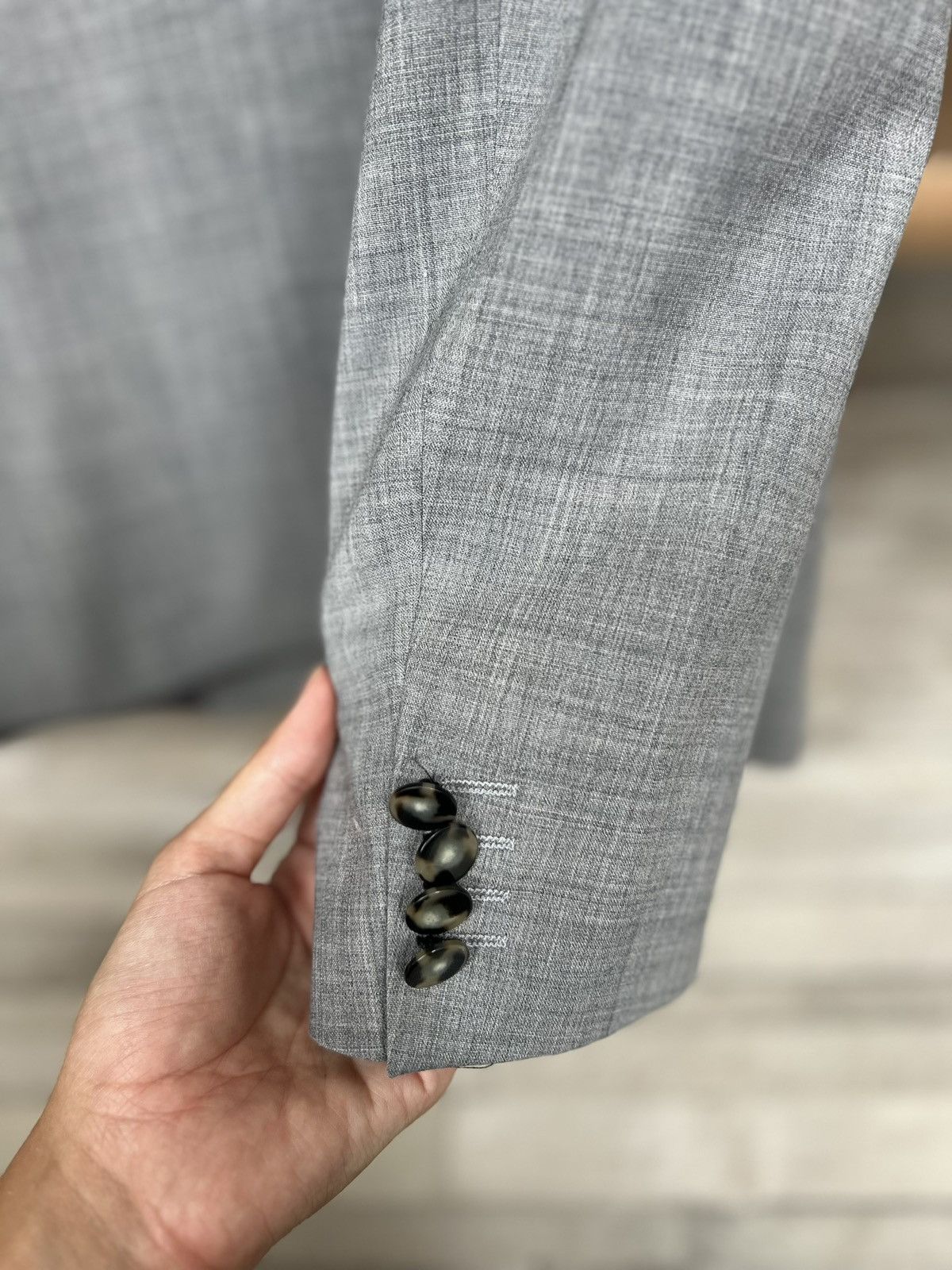 Other New Custom Made in Italy Mens Wool Gray Suit 42R US / 52 EU Size 42R - 10 Thumbnail