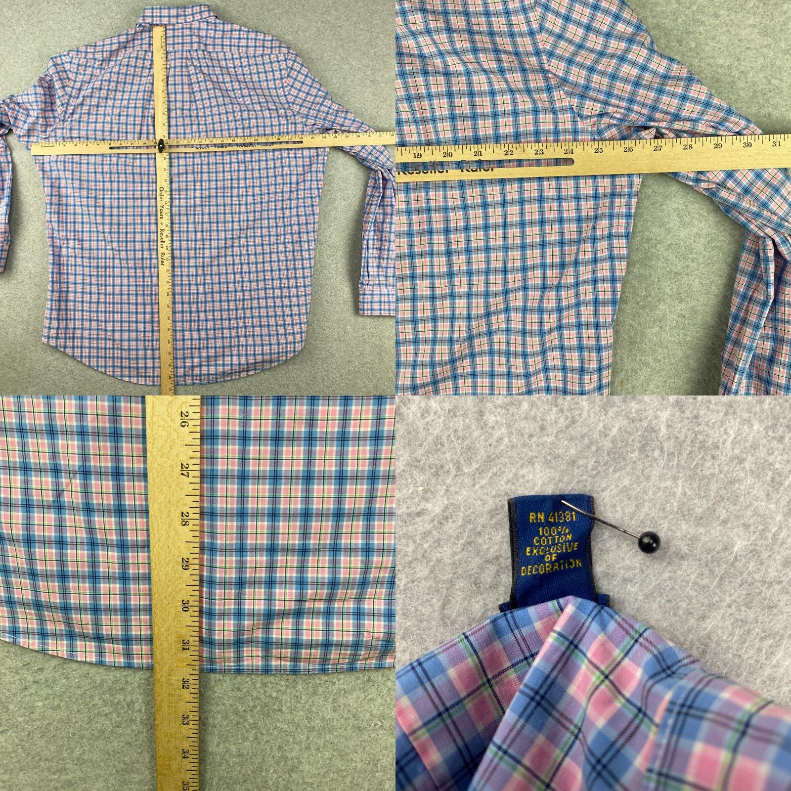 Ralph Lauren Ralph Lauren Button-Down Shirt Mens XL Multicolor Plaid Long Sleeve 100% Cotton Size US XL / EU 56 / 4 - 8 Thumbnail
