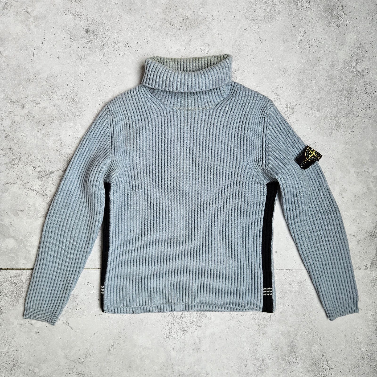 Stone Island Vintage Stone Island Ribbed Turtleneck Knit Sweater Size US S / EU 44-46 / 1 - 1 Thumbnail