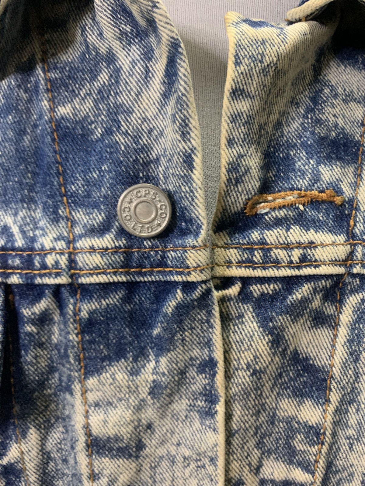 Japanese Brand CPS Faded Denim Jacket Size US L / EU 52-54 / 3 - 3 Thumbnail