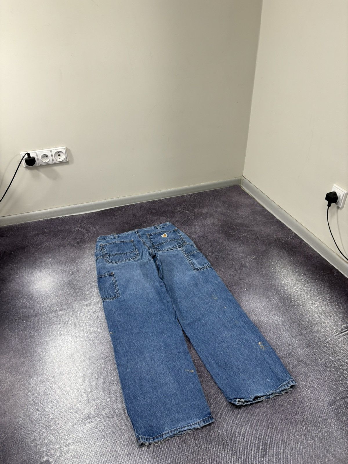 Carhartt Vintage Carhartt Flame Resistant Work Blue Denim Baggy Jeans Size US 33 - 3 Thumbnail