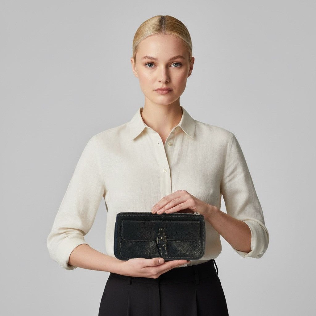 Fendi Authentic Womens Fendi Black Leather Clutch Wallet Size ONE SIZE - 11 Thumbnail