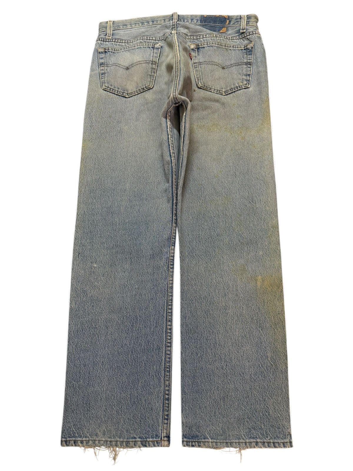 Levi's Vintage 80s Levis 501 Blue Mud Wash Distress Regular Fits Size US 33 - 2 Thumbnail