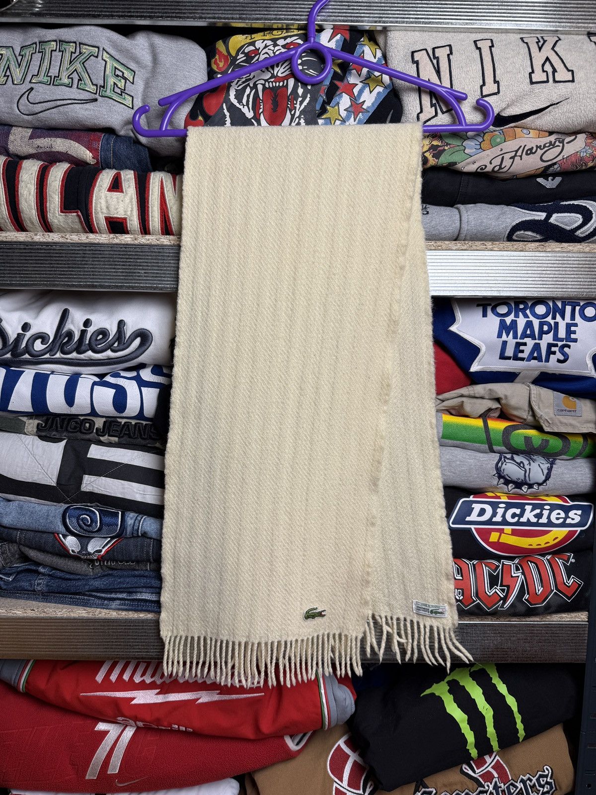Japanese Brand × Lacoste LACOSTE SCARF MUFLER NOS VINTAGE Size ONE SIZE - 1 Thumbnail