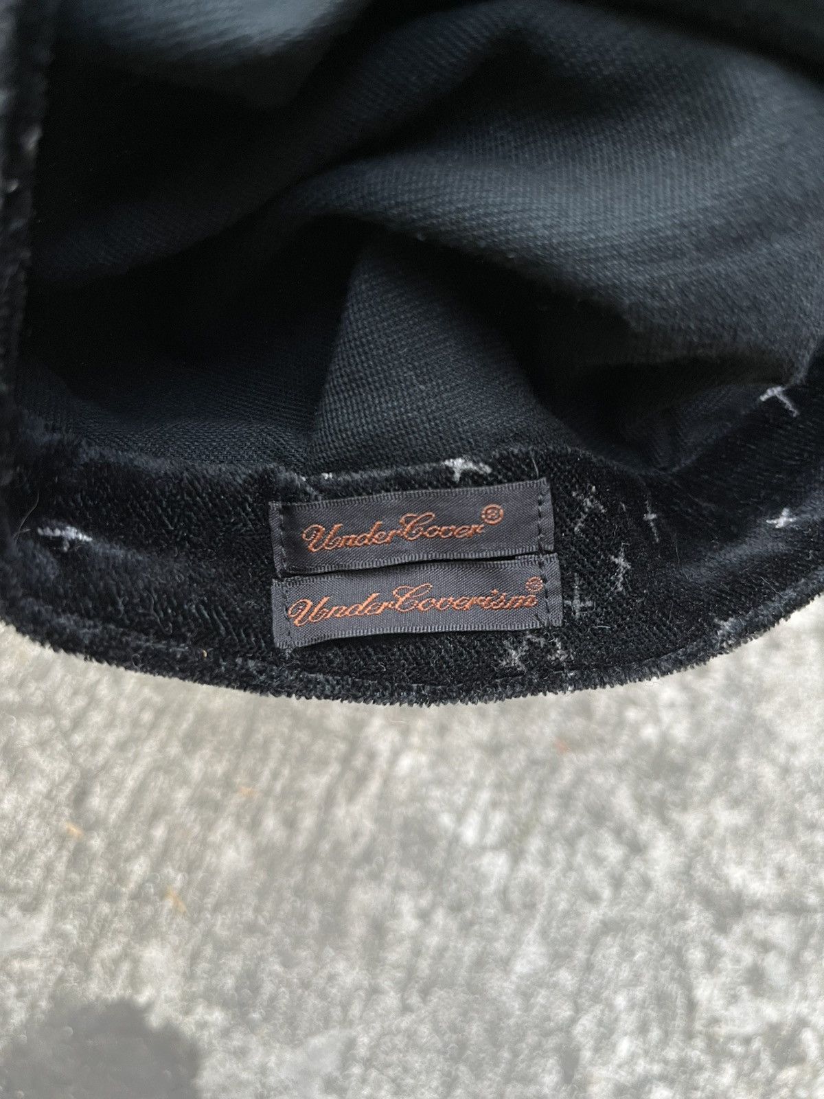 Japanese Brand × Undercover Undercover AW02 Velour Cross Pattern Hat Size ONE SIZE - 11 Thumbnail