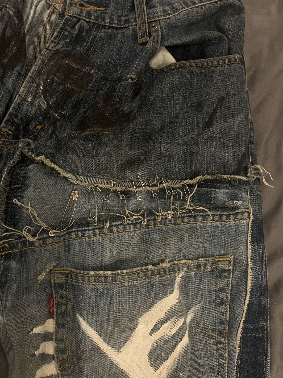 Levi's × Vintage CUSTOM DENIM LEVI’S JEANS Size US 32 / EU 48 - 6 Thumbnail