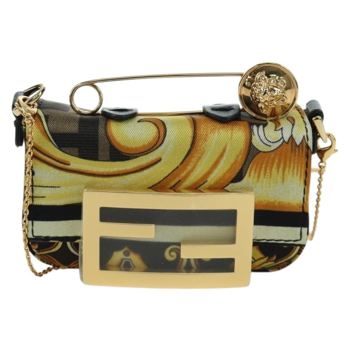 Fendi Fendi Nylon x Versace Fendace Mamma Baguette Pouch Black Size ONE SIZE - 1 Thumbnail