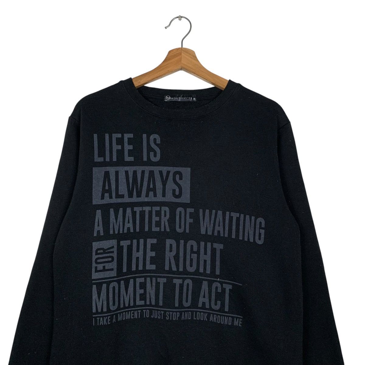 Japanese Brand Japanese Brand Poem Crewneck Sweatshirt Size US M / EU 48-50 / 2 - 2 Thumbnail