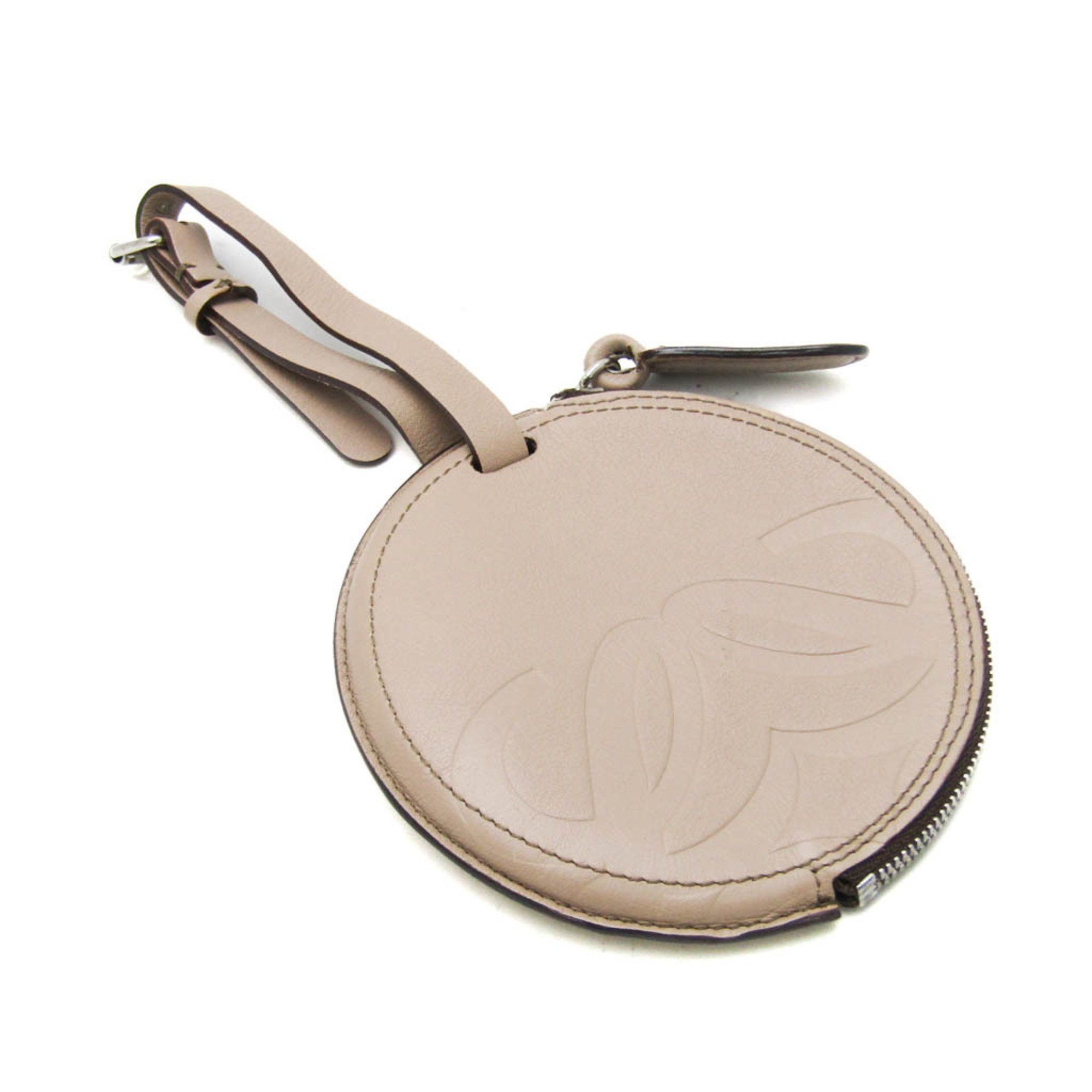 Loewe Loewe Round Coin Purse With Strap Women,Men Leather Coin Purse/coin Case Beige Size ONE SIZE - 1 Thumbnail
