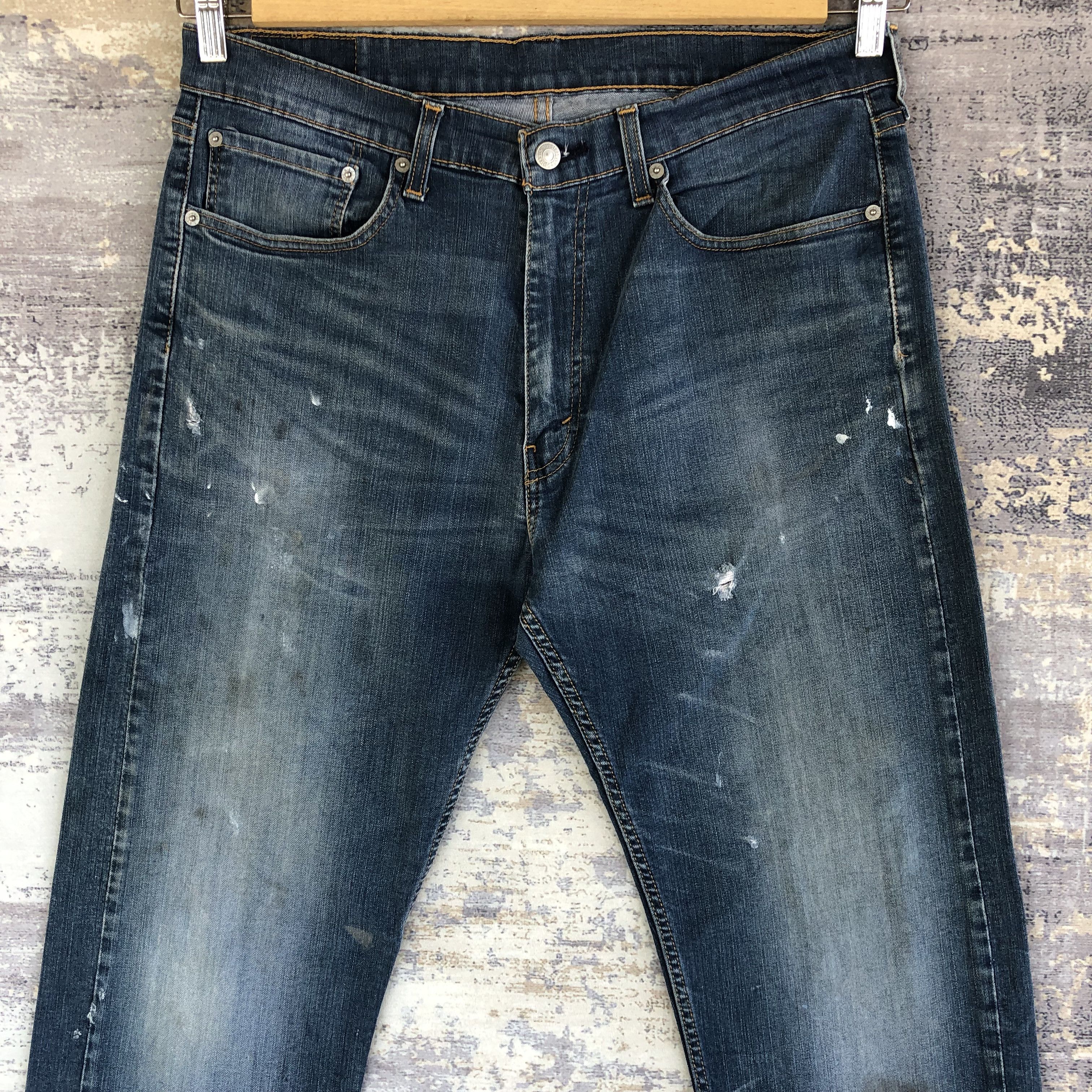 Levi's Vintage Y2K Levis Ripped Jeans Levi's 505 Faded Denim Size US 34 / EU 50 - 3 Thumbnail