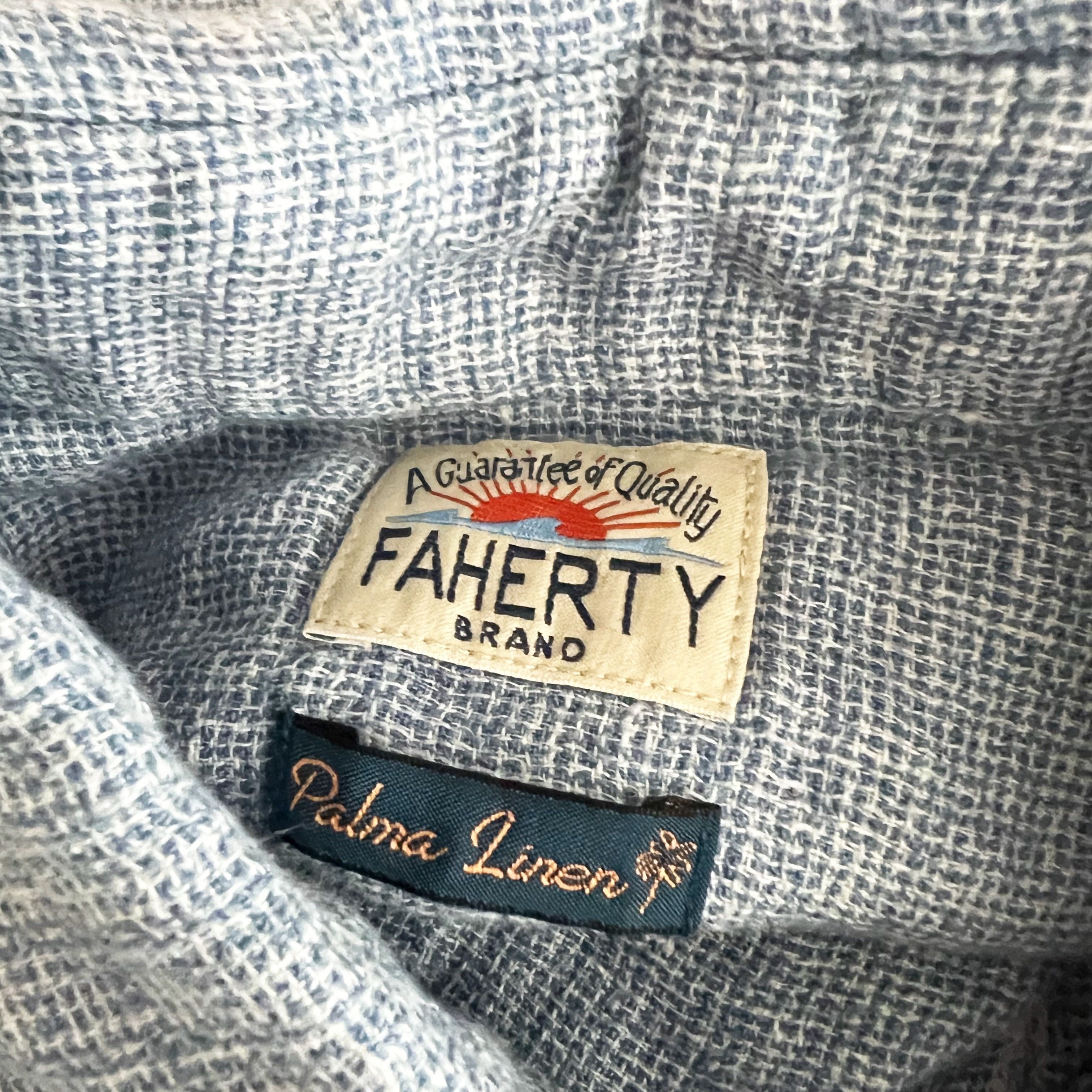 Faherty Faherty Men's Short Sleeve Palma Linen Size US M / EU 48-50 / 2 - 2 Thumbnail