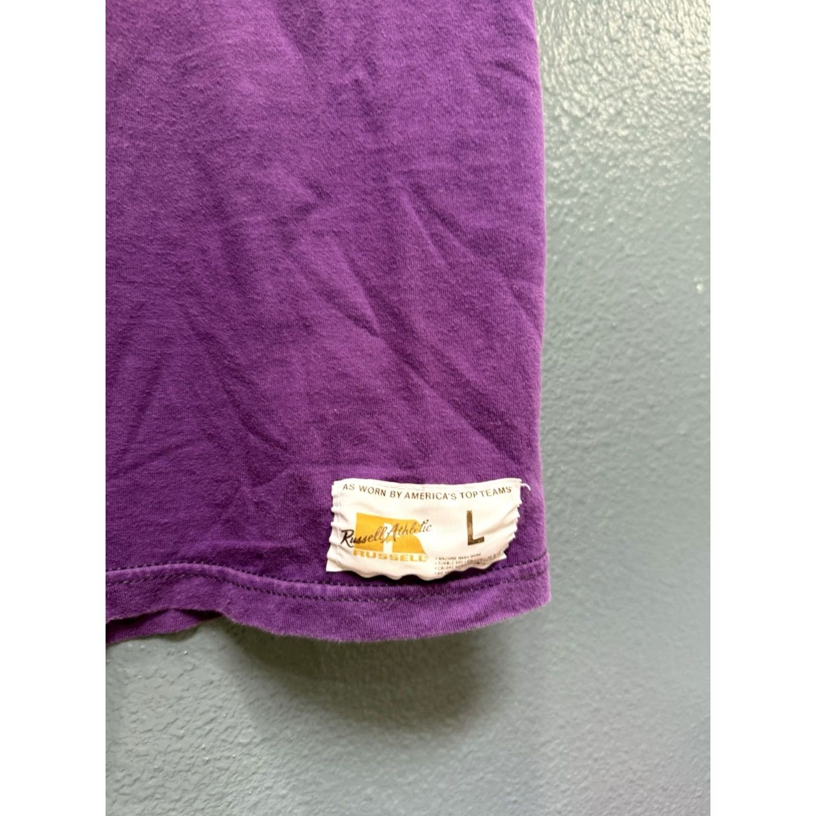 Russell Athletic VINTAGE Russell Athletic Gold Label Purple Cotton Ringer Tee Shirt L Fiji 1970s Mens Boys Shirts Sportswear Beach Size US L / EU 52-54 / 3 - 3 Thumbnail