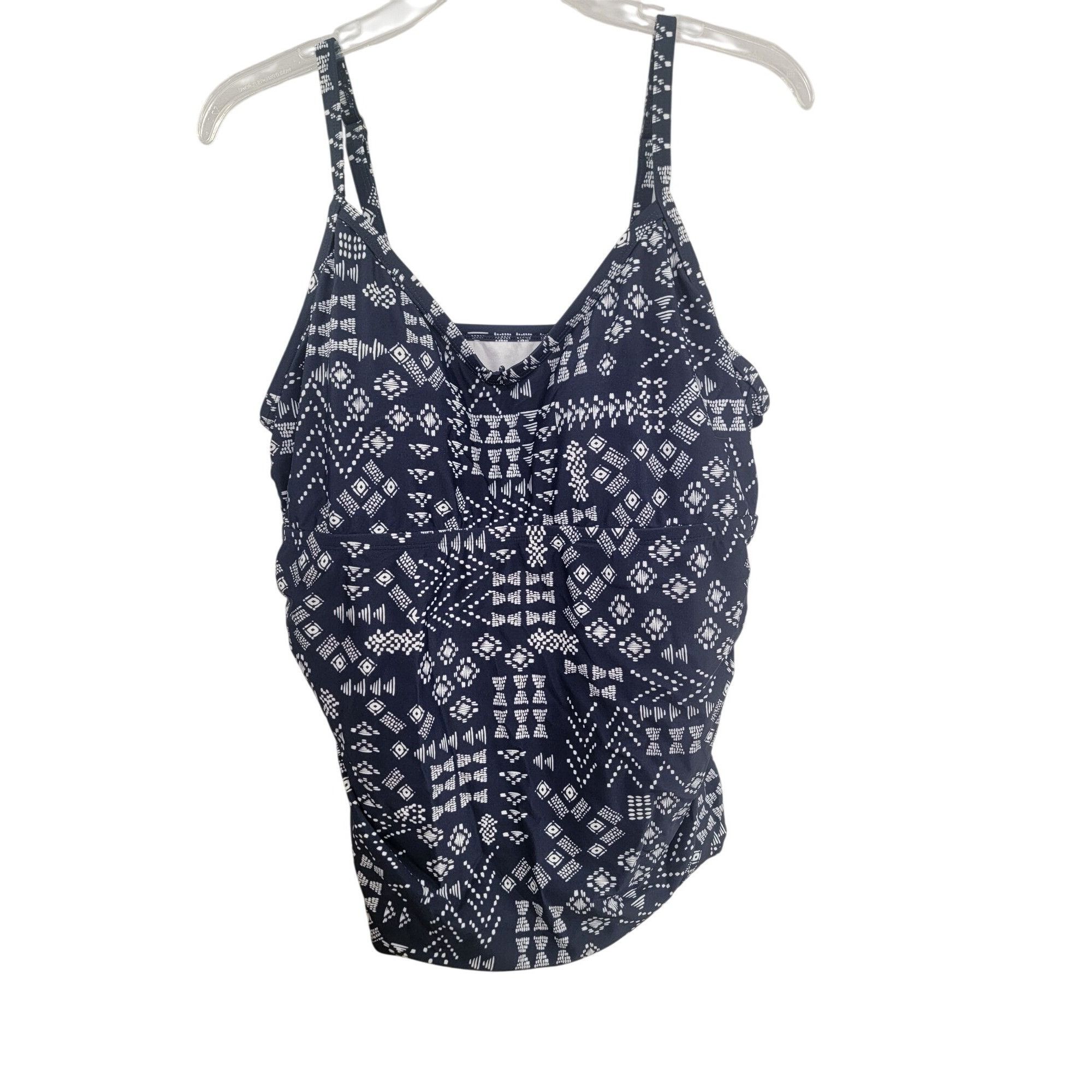 Other Plus Size Tankini Top With Adjustable Straps & Geometric Pri Size XXL / US 16-18 / IT 52-54 - 1 Thumbnail