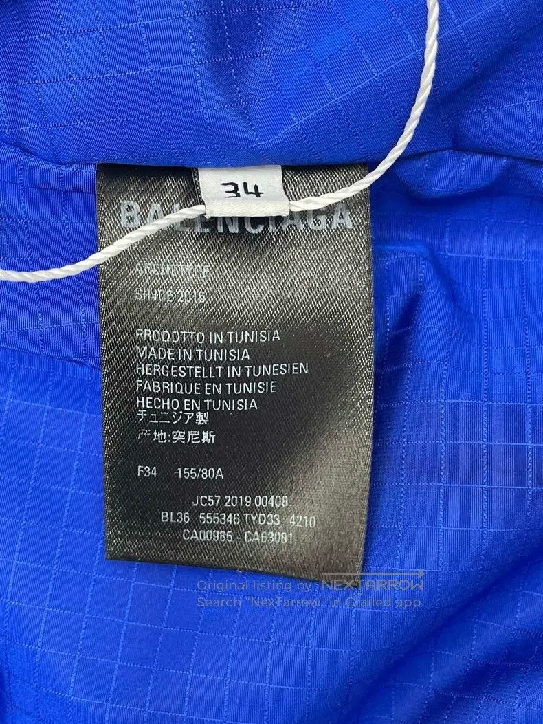 Balenciaga Balenciaga Blue Cotton Hooded Jacket Size XXS / US 00 / IT 34 - 7 Thumbnail