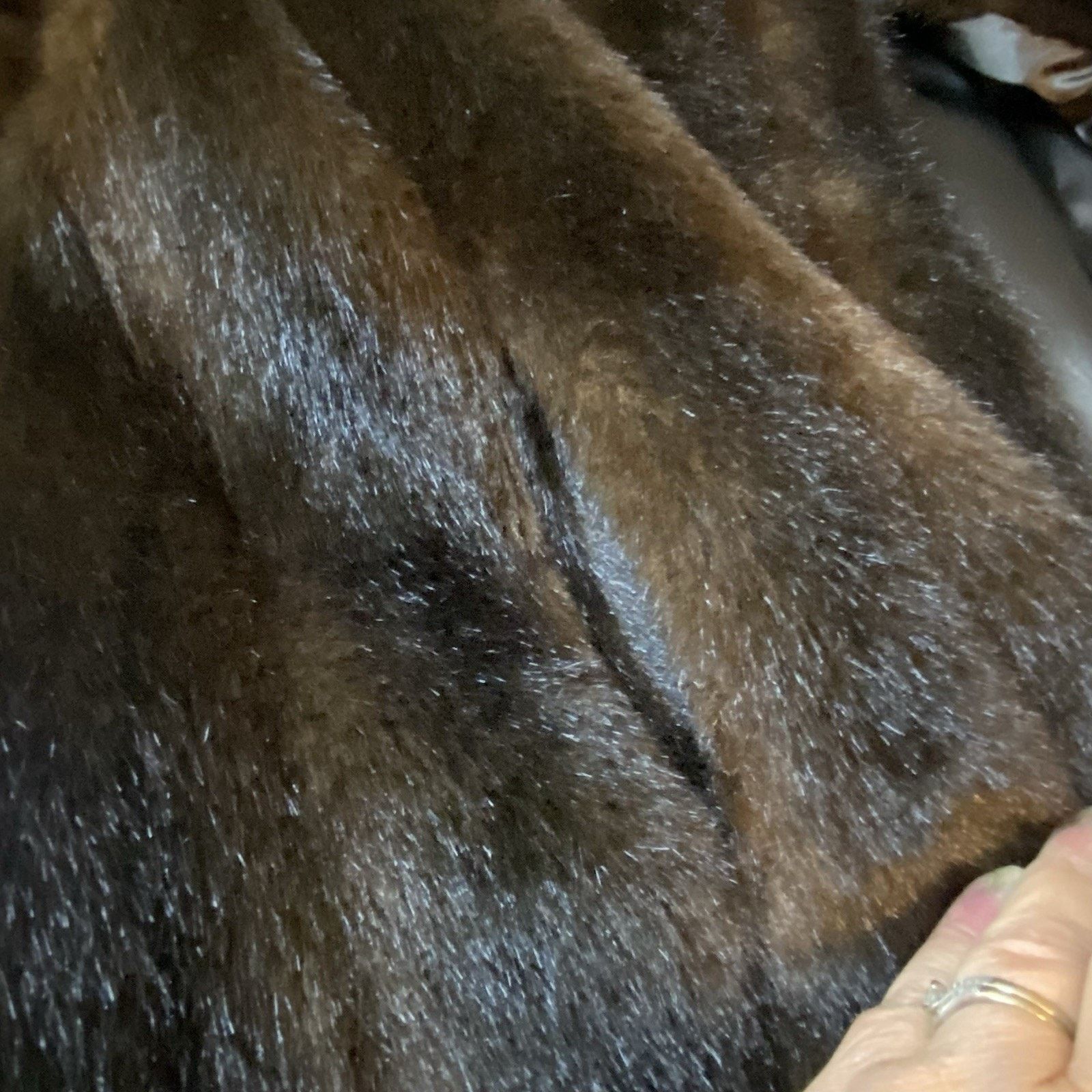 & Other Stories Vintage Chocolate Brown Fur Stole Wrap Jacket Med Large Size M / US 6-8 / IT 42-44 - 8 Thumbnail