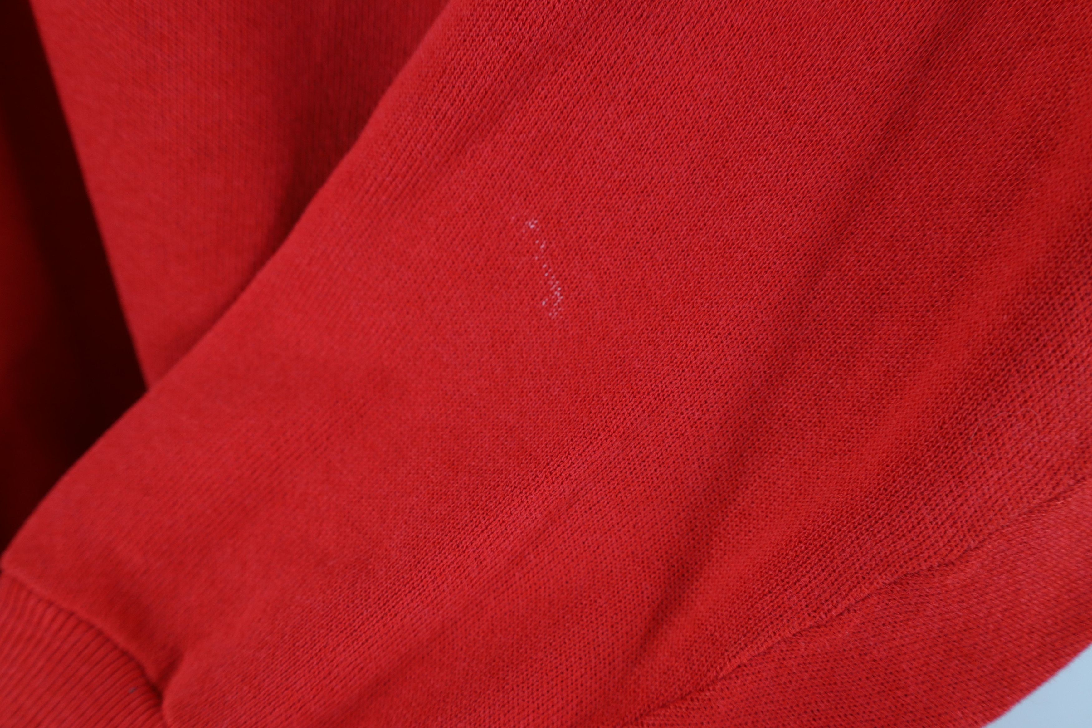 Hanes Vintage 80s Hanes Faded Blank Crewneck Sweatshirt Red USA Size L / US 10 / IT 46 - 7 Thumbnail