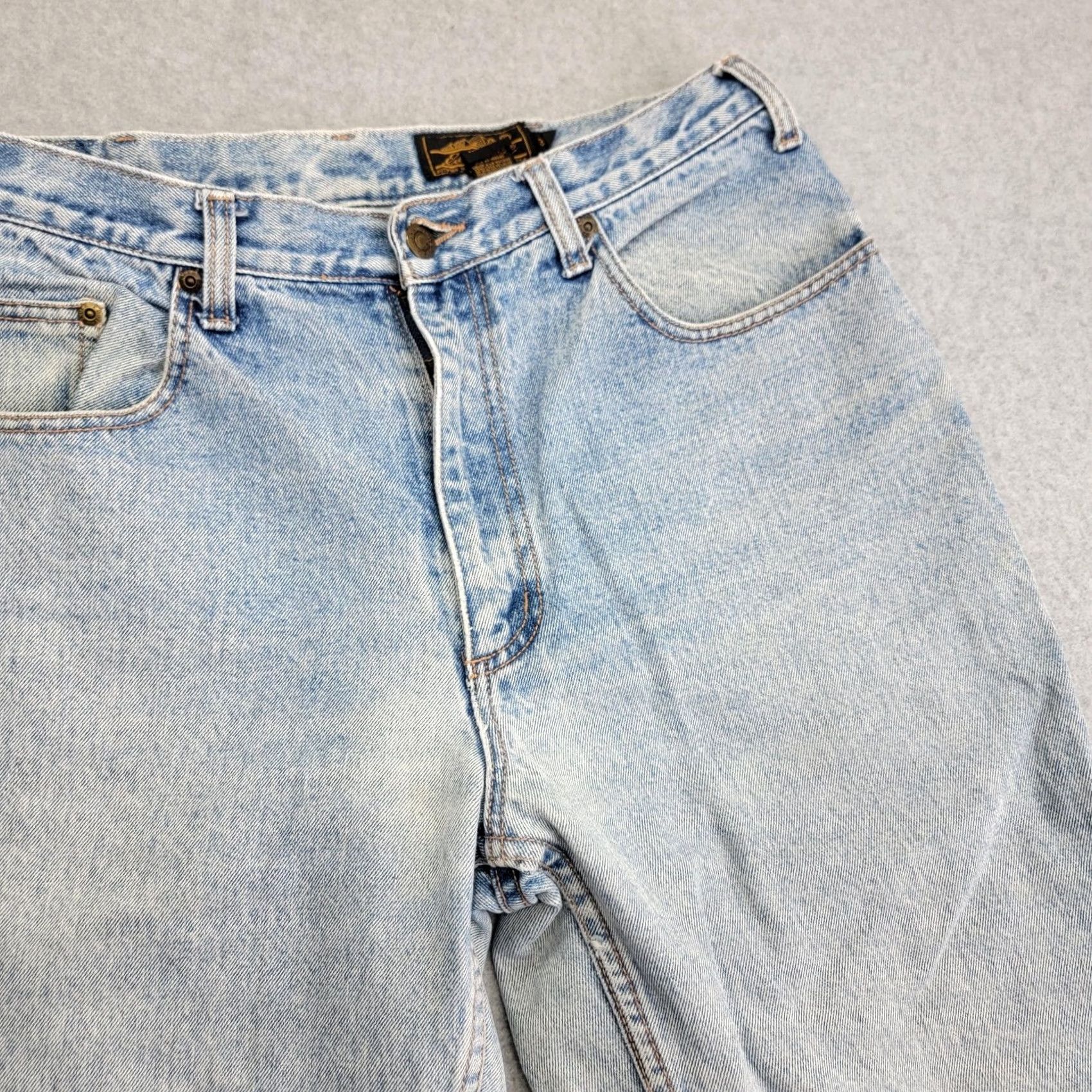 Eddie Bauer VINTAGE Eddie Bauer Jeans Mens 34x30 Light Wash Blue Denim 90s Hong Kong Made Size US 34 / EU 50 - 4 Thumbnail