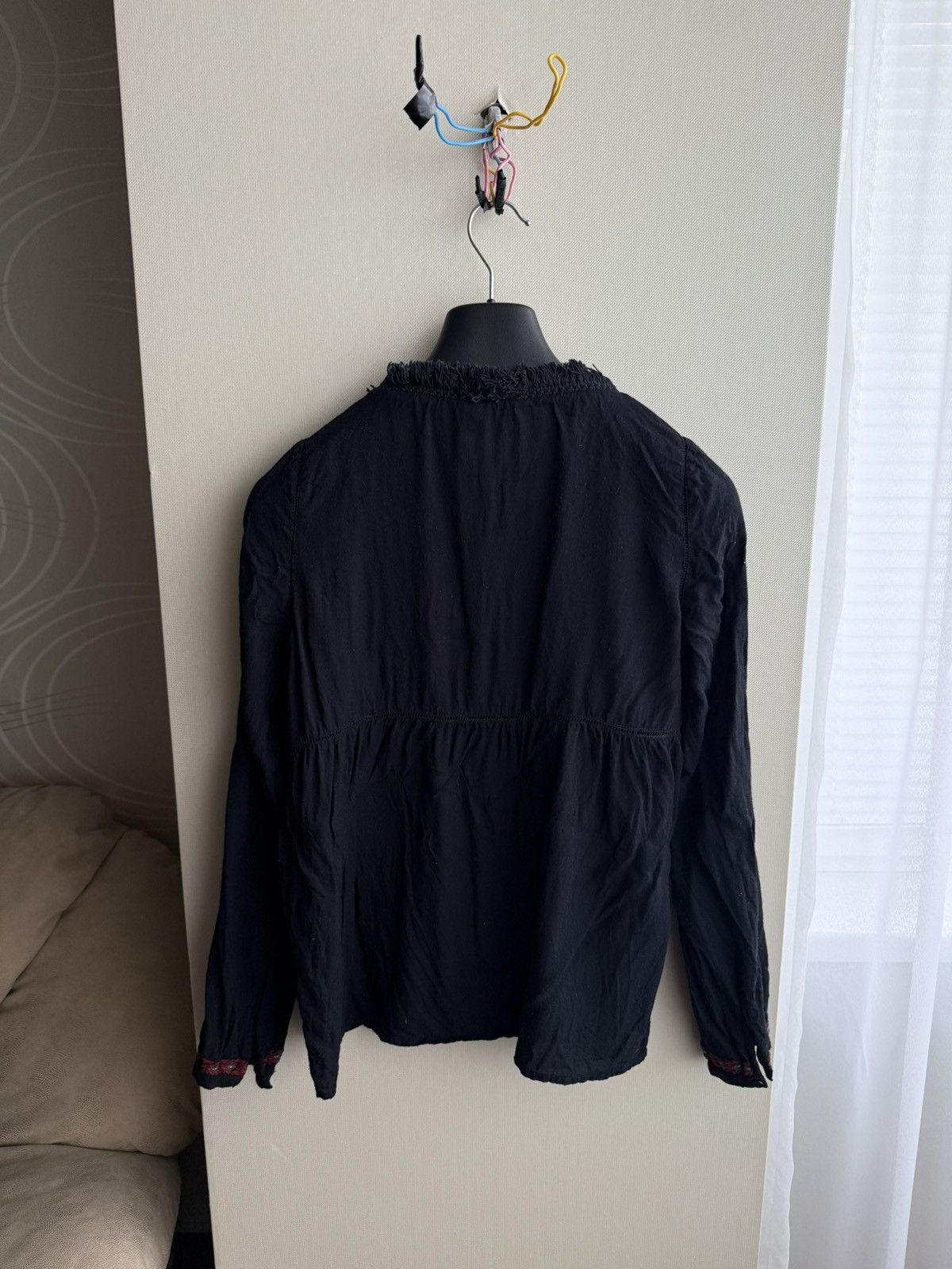 Sezane SéZane black blouse sezane embroidered Size 38 Size M / US 6-8 / IT 42-44 - 5 Thumbnail