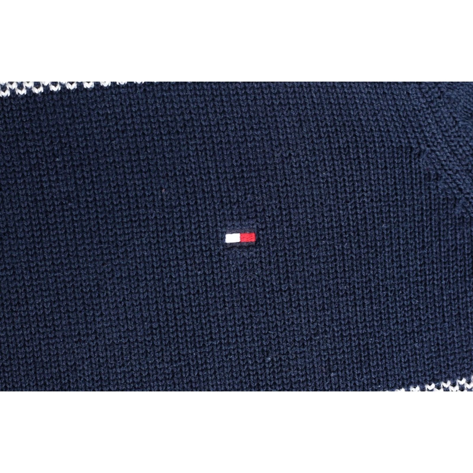 Tommy Hilfiger Tommy Hilfiger Jumper Men L Crew Neck Striped Cotton Blue Classic Pullover Size US L / EU 52-54 / 3 - 4 Thumbnail