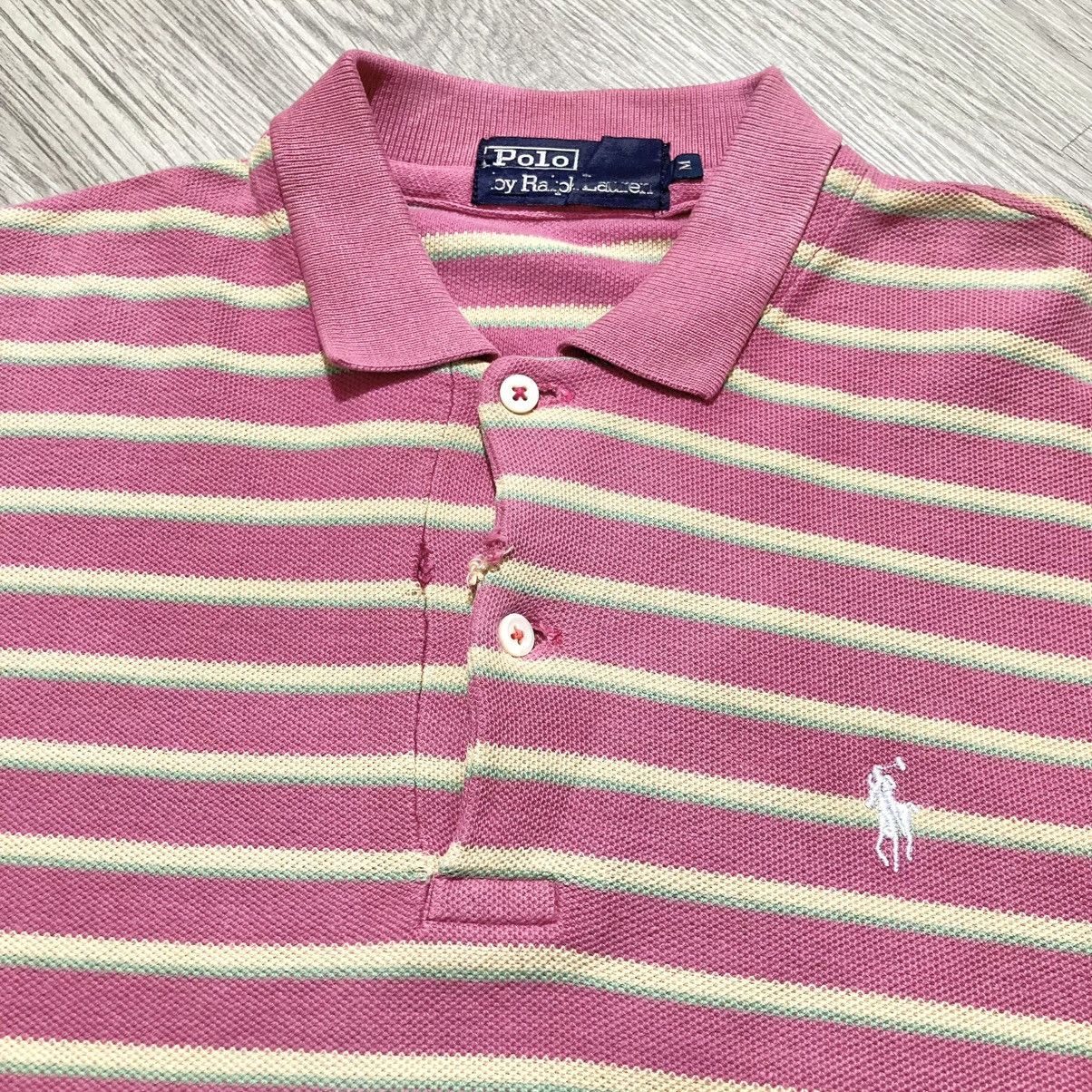 Polo Ralph Lauren Vintage Polo Ralph Lauren Striped Rugby Shirt Pink Size US M / EU 48-50 / 2 - 8 Thumbnail