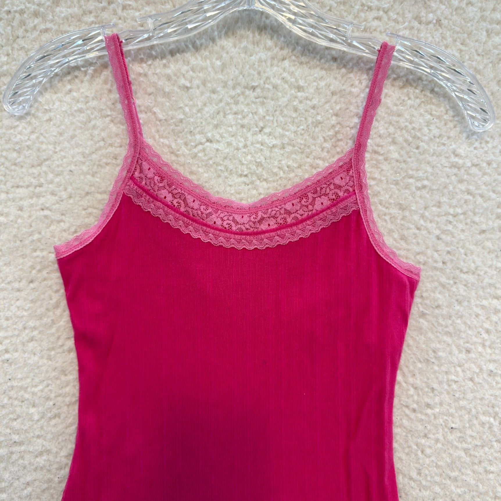 Vintage VINTAGE Y2K Camisole Tank Top XS Pink Built-in-Bra Boho Fairy Grunge Whimsigoth Shirt Womens Size XS / US 0-2 / IT 36-38 - 3 Thumbnail
