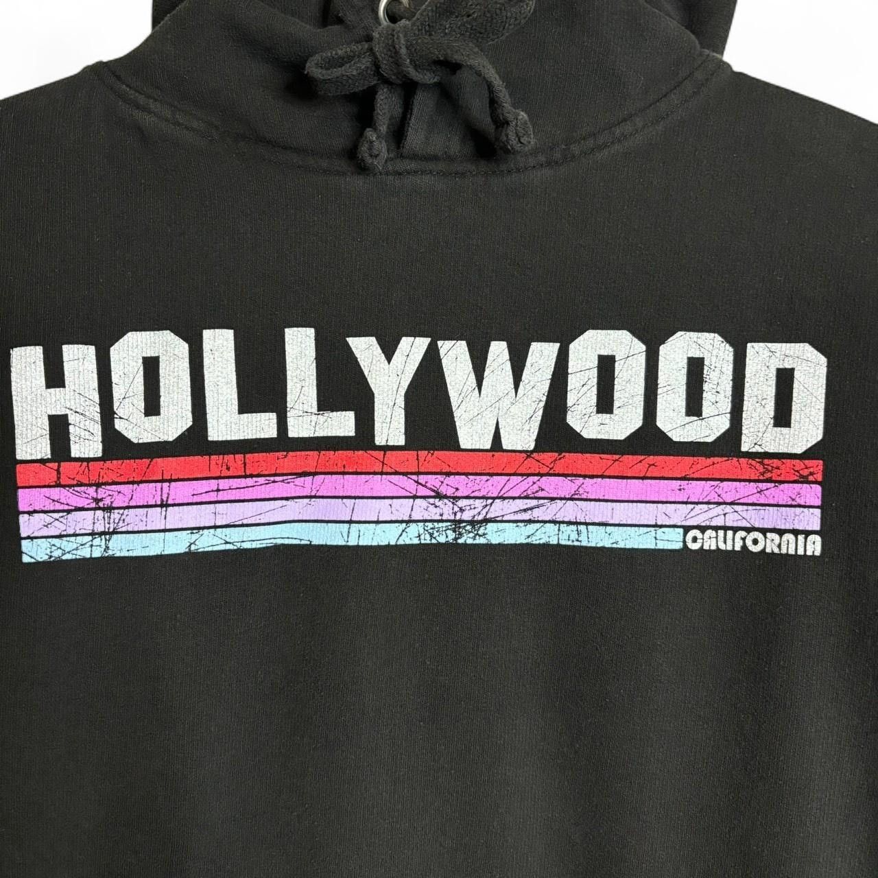Vintage Vintage 00s Hollywood Black Graphic Hoodie Size US M / EU 48-50 / 2 - 2 Thumbnail