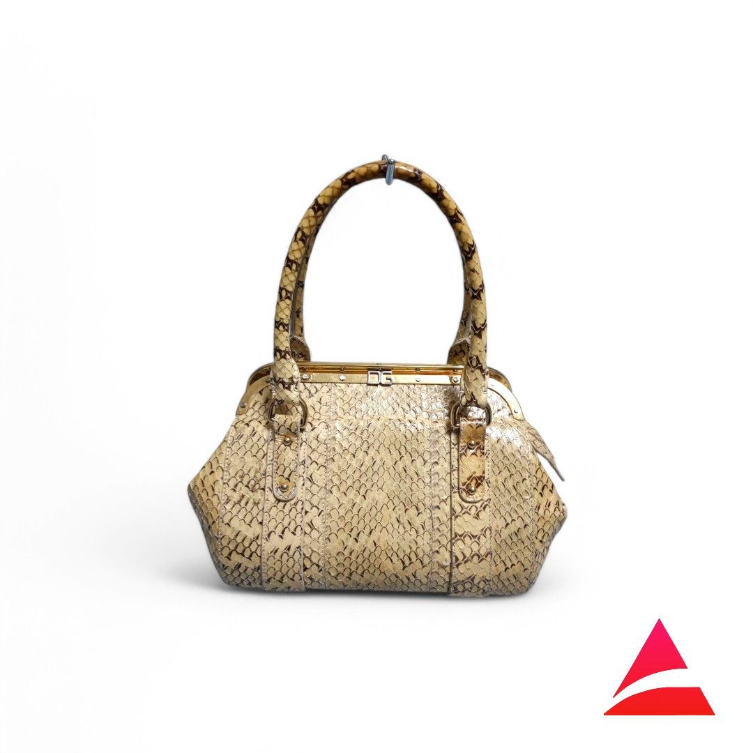 Dolce & Gabbana Dolce & Gabbana - Python Handbag Exotic Leather White Size ONE SIZE - 1 Thumbnail