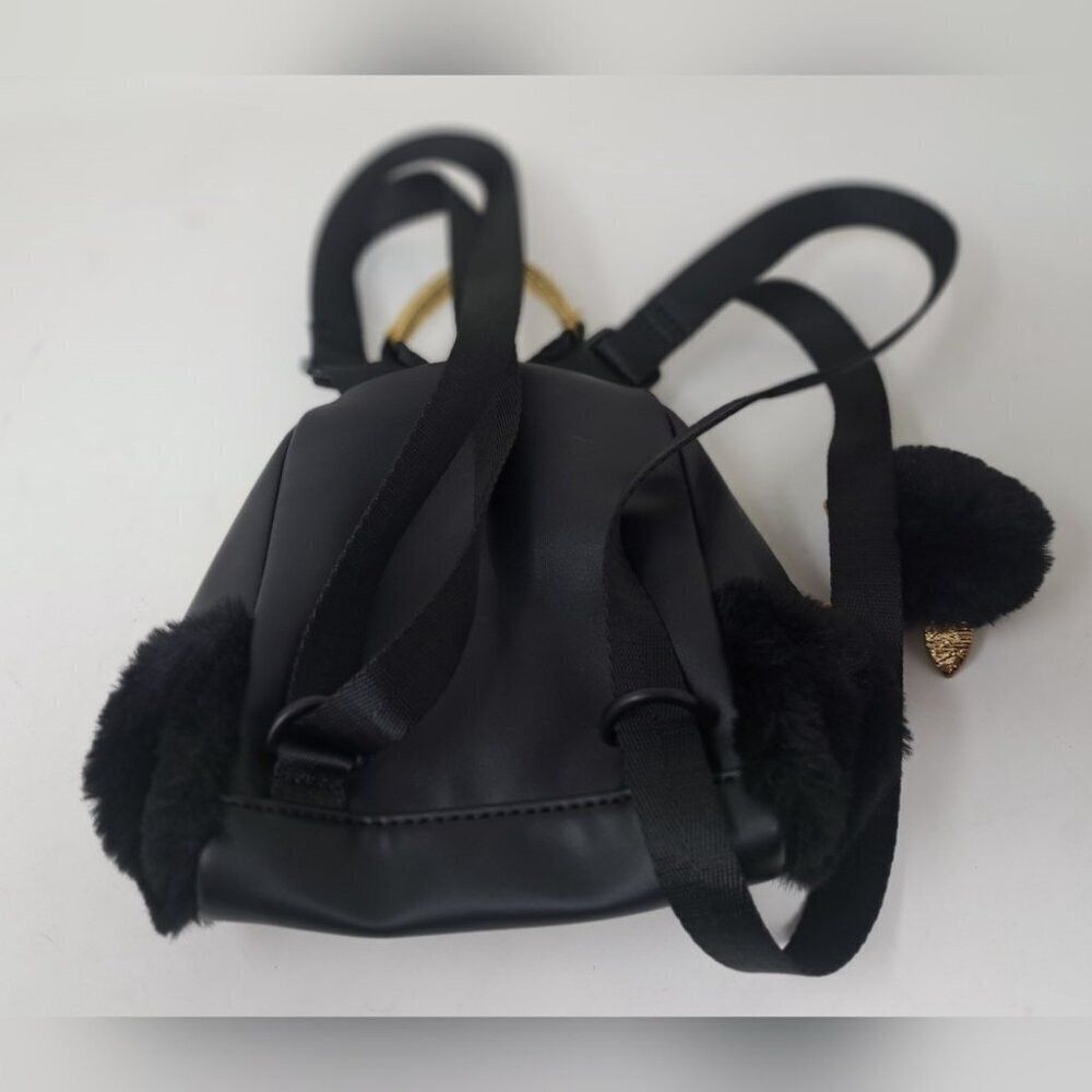 Kendall And Kylie NWOT Kendall & Kylie Mini Backpack Black Faux Fur Faux Leat Size ONE SIZE - 5 Thumbnail
