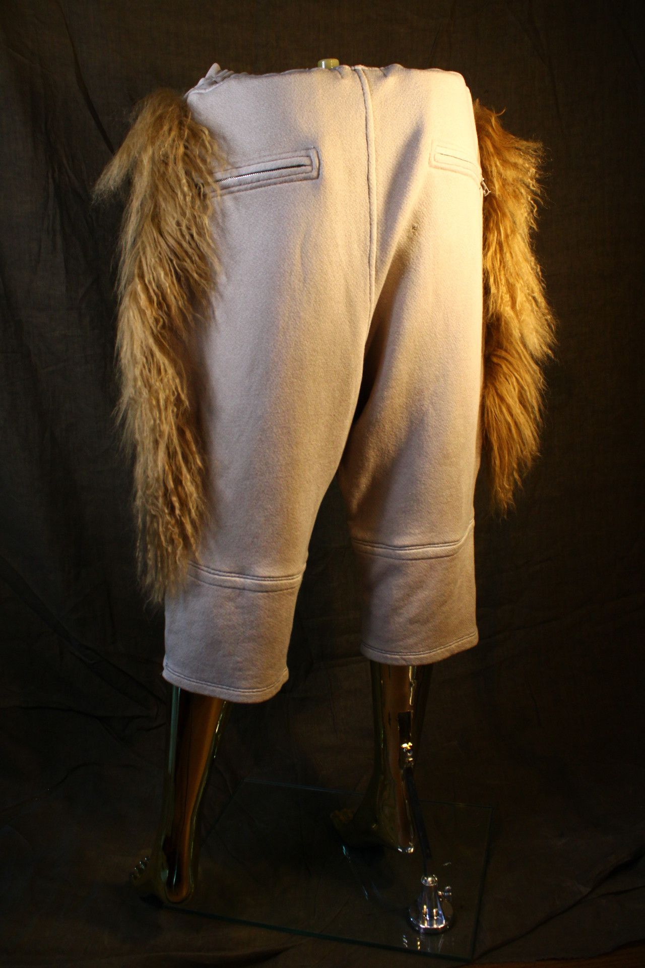 Other Custom-made Natural-Fabric Joggers with real mongolian fur Size US 32 / EU 48 - 10 Thumbnail