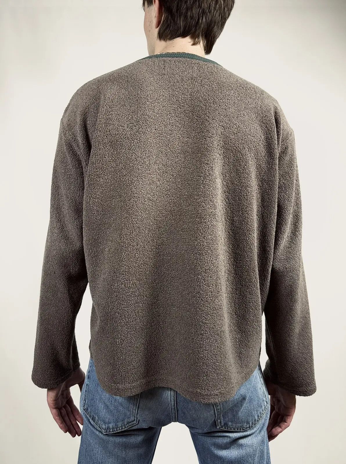 Diesel × Vintage 90s Vintage Diesel Rubber Logo Towel Knit Jumper Size US L / EU 52-54 / 3 - 3 Thumbnail