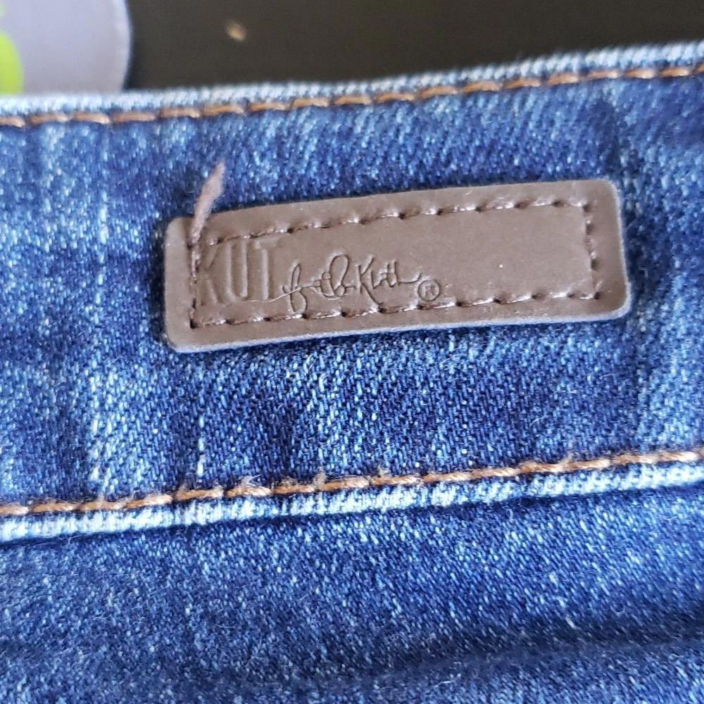 Designer CT1479 Kut from the Kloth Distressed Straight Leg Jeans 12 Size 34" / US 12 / IT 48 - 6 Thumbnail