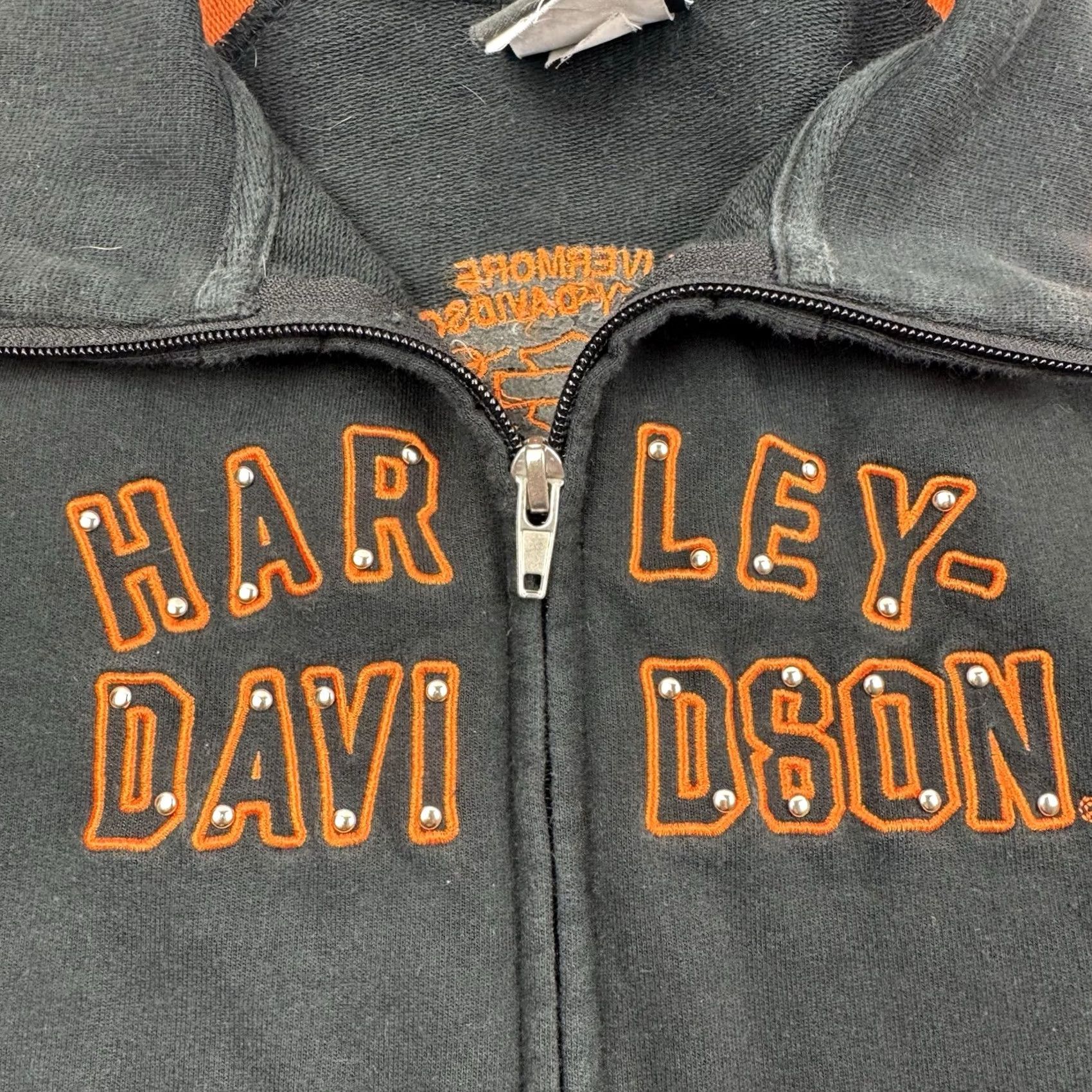 Harley Davidson VINTAGE Harley Davidson Full Zip Sweatshirt Womens Medium Hipster Biker Y2K Size M / US 6-8 / IT 42-44 - 2 Thumbnail
