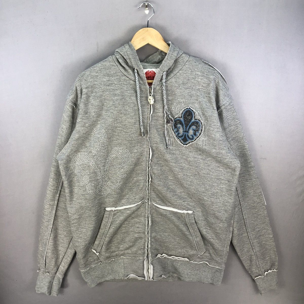 Affliction LBJ Co Crazy Fleur Zip Up Hoodie Jacket Like Chrome Hearts Size US L / EU 52-54 / 3 - 2 Thumbnail