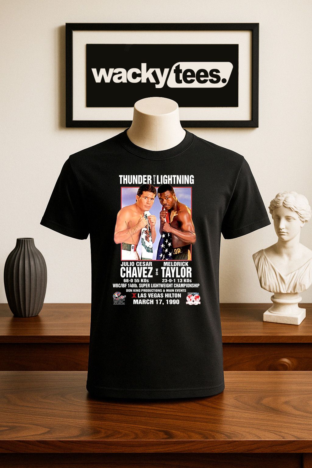 Other Julio Cesar Chavez vs Taylor 1990 Boxing Poster Tee Shirt Size US L / EU 52-54 / 3 - 1 Thumbnail
